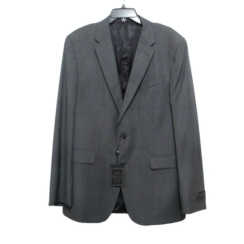 NWT Joseph A Bank Sport Coat 42L Gray 100% Wool